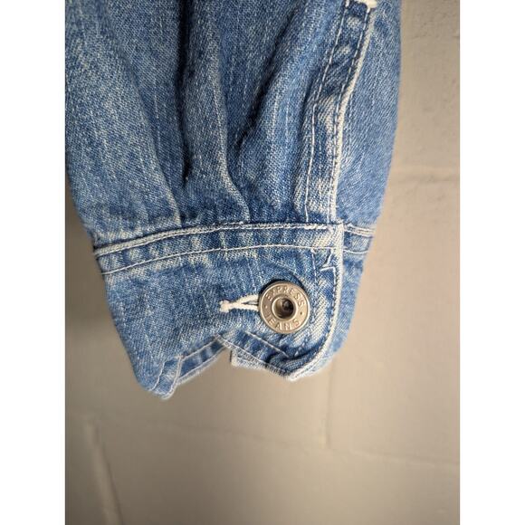 Express Womens Vintage Cropped Jean Jacket Sz Small 90s Old Stock Metal Zipper - Picture 7 of 9